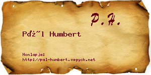 Pál Humbert névjegykártya